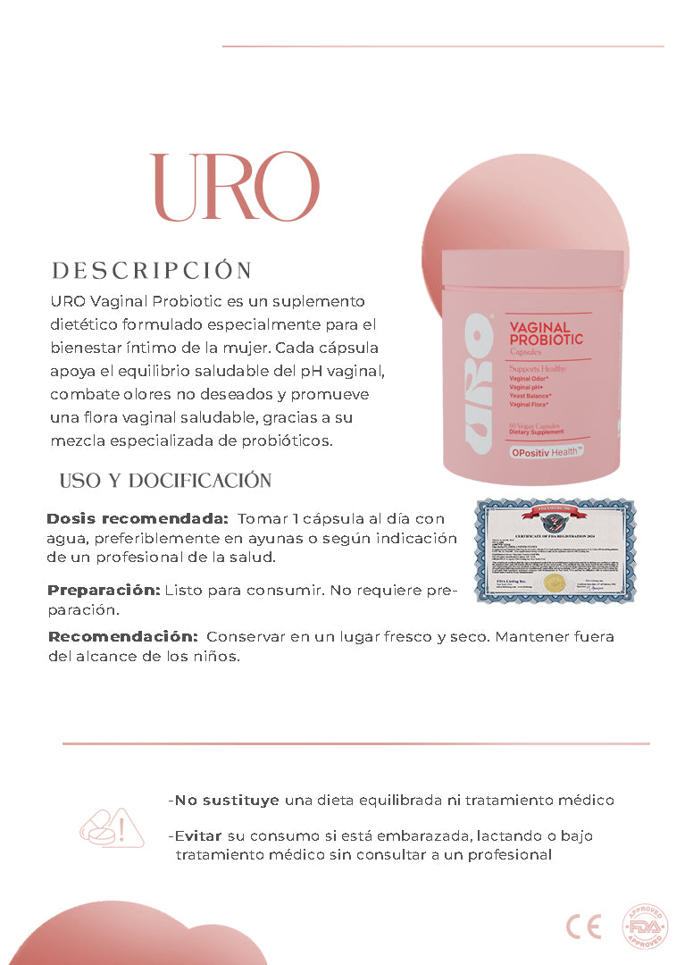 🌸 URO Vaginal Probiotic – Bienestar Íntimo Femenino