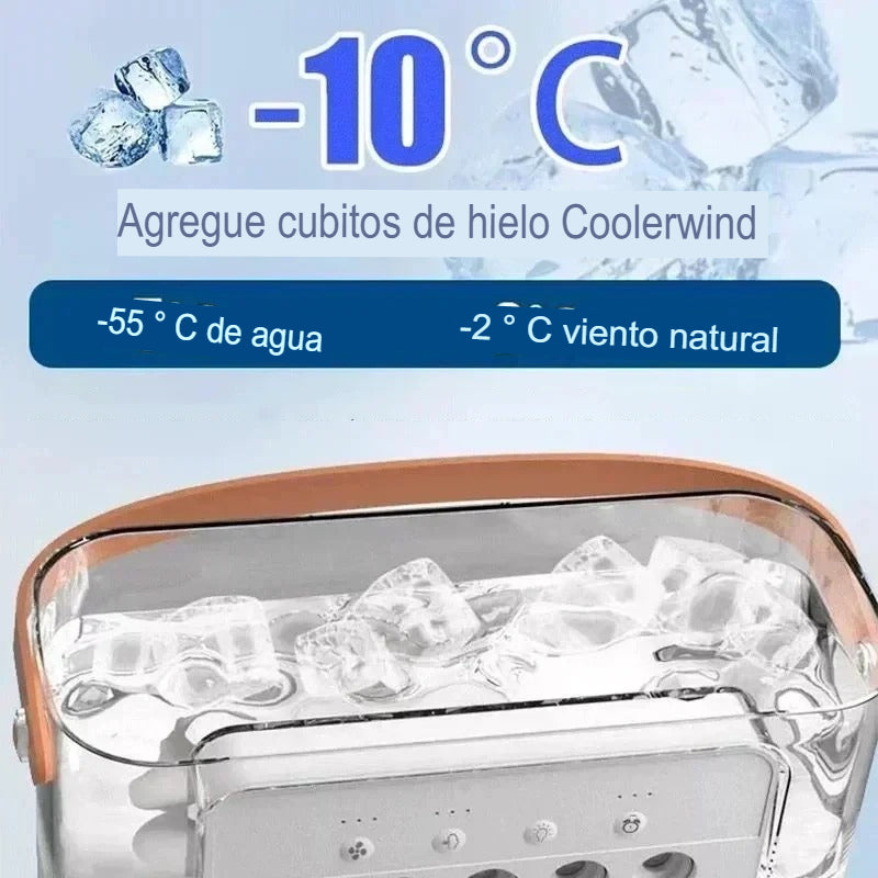 VENTILADOR PORTÁTIL CON HUMIDIFICADOR 3 EN 1